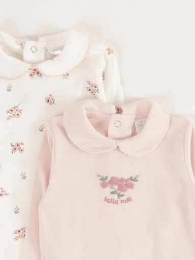PACK X2 BODYS CON CUELLO MANGA LARGA BEBE NIÑA BABY HARVEST - 3