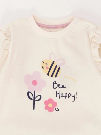 PIJAMA FRANELA ABEJA BEBE NIÑA BABY HARVEST - 3
