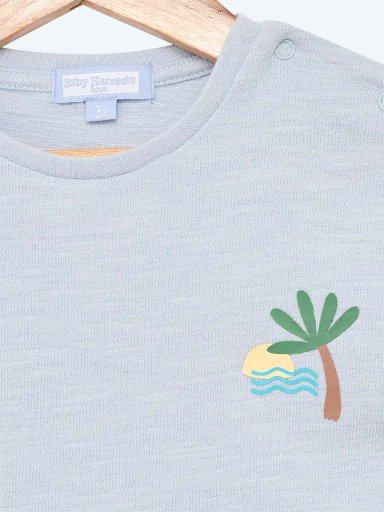 CONJUNTO TEXTURA ALGODÓN POLO + SHORT BEBE NIÑO BABY HARVEST - 3