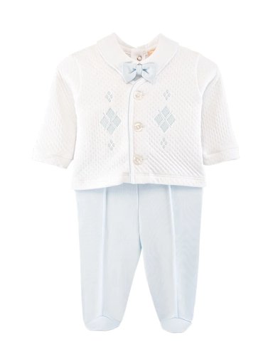 CONJUNTO ALGODÓN NIÑO BABY CLUB BLANCO REORDEN