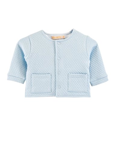 CHAQUETA ALGODÓN PIMA NIÑO BABY CLUB CELESTE REORDEN