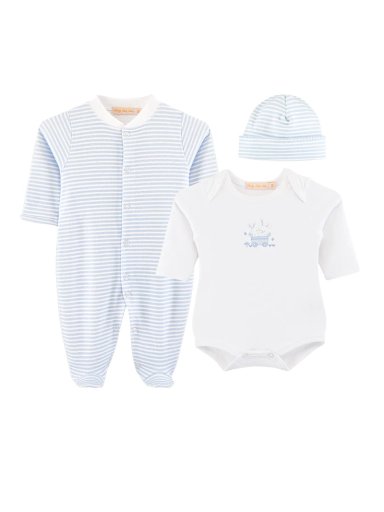 AJUAR ALGODÓN NIÑO BABY CLUB CELESTE REORDEN