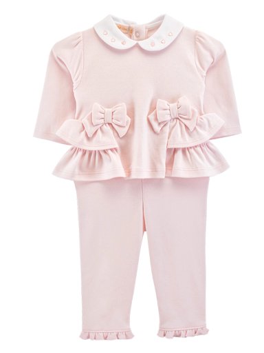 CONJUNTO ALGODÓN PIMA NIÑA BABY CLUB ROSADO REORDEN - 1