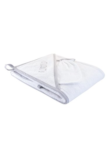 TOALLA + MANOPLA ALGODÓN BABY CLUB BLANCO REORDEN