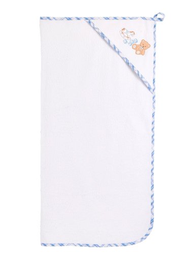 TOALLA + MANOPLA ALGODÓN BABY CLUB BLANCO REORDEN