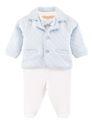 CONJUNTO ALGODÓN PIMA NIÑO BABY CLUB BLANCO REORDEN - 1