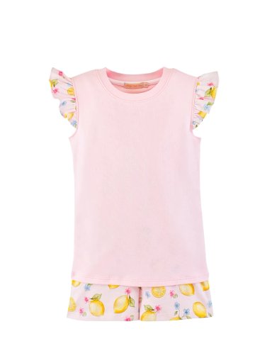 CONJUNTO ALGODÓN NIÑA BABY CLUB CHIC ROSADO BÁSICOS