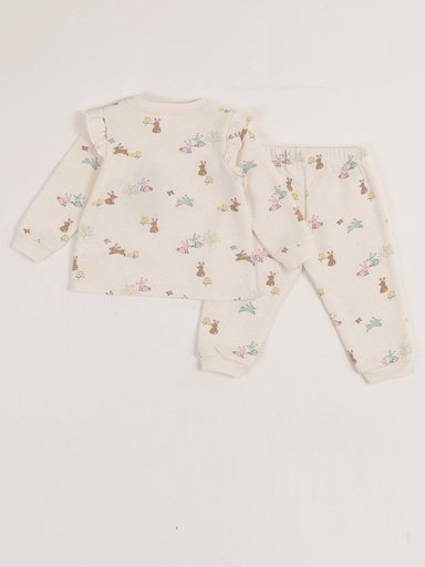 PIJAMA FRANELA FULL PRINT CONEJOS BEBE NIÑA BABY HARVEST - 2