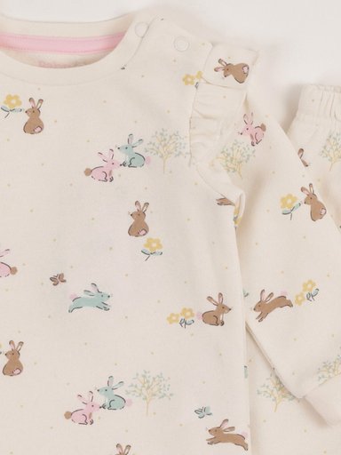 PIJAMA FRANELA FULL PRINT CONEJOS BEBE NIÑA BABY HARVEST - 3