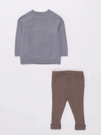 CONJUNTO BEAR TEJIDO POLERA + PANTALON BEBÉ NIÑO BABY HARVEST - 2