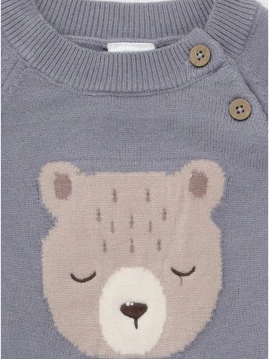 CONJUNTO BEAR TEJIDO POLERA + PANTALON BEBÉ NIÑO BABY HARVEST - 3