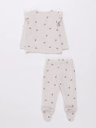 CONJUNTO PLUSH CHOMPA + PANTALON BEBE NIÑA BABY HARVEST - 2
