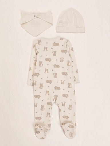 CONJUNTO ENTERIZO + GORRO + BABERO BEBE NIÑO BABY HARVEST - 2