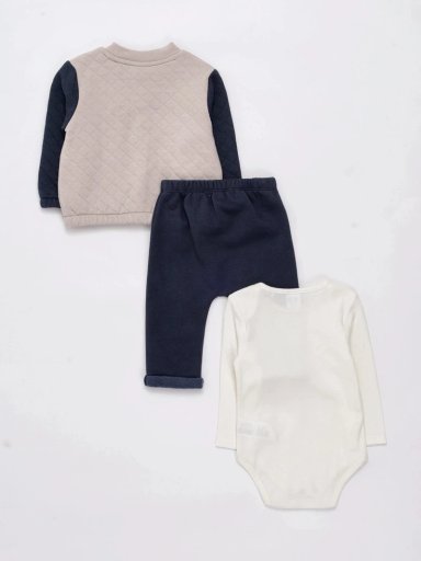 CONJUNTO PUPPY CASACA + BODY + PANTALON BEBÉ NIÑO BABY HARVEST - 2