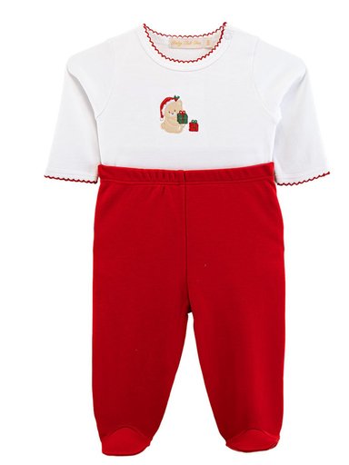 CONJUNTO PANTALÓN Y BODY ALGODÓN UNISEX BABY CLUB CHIC TEDDY CHRISTMAS