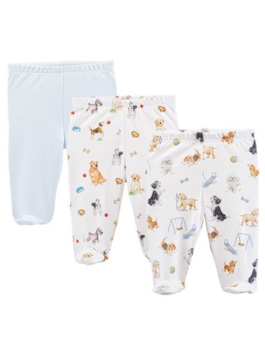 PACK X3 PANTALONES ALGODÓN NIÑO BABY CLUB CHIC REORDEN