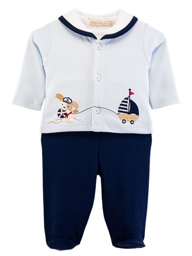 SET POLO PANTALÓN Y CHAQUETA ALGODÓN NIÑO BABY CLUB CHIC REORDEN - 1