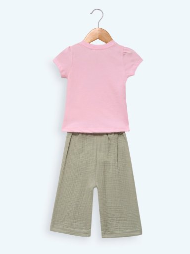 CONJUNTO MUSLIN POLO + PANTALON BEBE NIÑA BABY HARVEST - 2