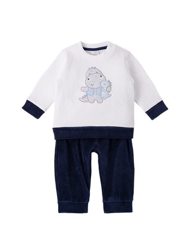 CONJUNTO BUZO ALGODÓN NIÑO BABY CLUB DINOSAURUS - 1