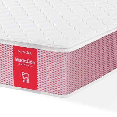 COLCHÓN PARAÍSO MEDALLÓN ERGOSOFT 1.5 PLAZAS + 1 ALMOHADA + PROTECTOR - 2