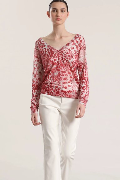 CHOMPA MUJER LIOLA CON ESTAMPADO DE MANCHAS 