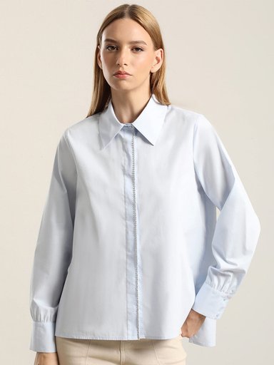 BLUSA MANGA LARGA ALGODÓN MUJER LIOLA RETRO - 2