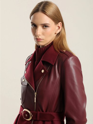 ABRIGO LARGO MUJER LIOLA BIKER - 7