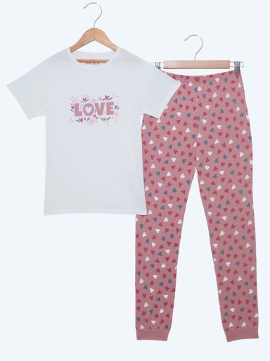 PIJAMA ALGODÓN NIÑA INDEX HEART
