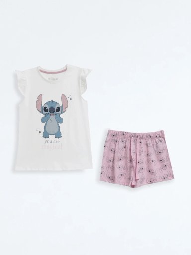 PIJAMA ALGODÓN NIÑA STRAWBERRY BLANCO STITCH