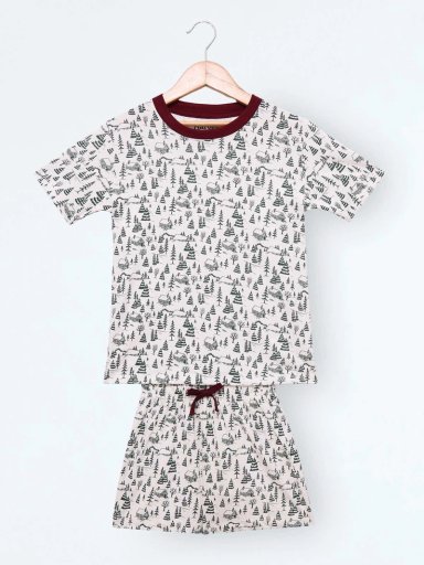 PIJAMA UNISEX HARVEST BLANCA NAVIDAD 