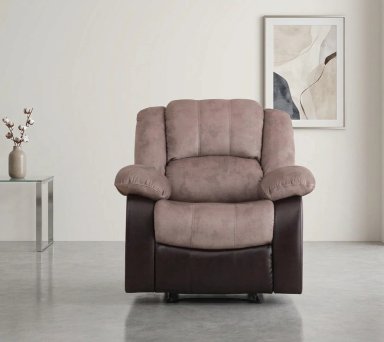 SILLÓN RECLINABLE RIPLEY HOME BICOLOR 1 CUERPO MARRÓN OSCURO - 2