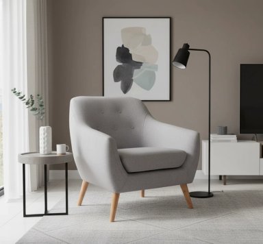 SILLÓN RIPLEY HOME NORWAY GRIS CLARO