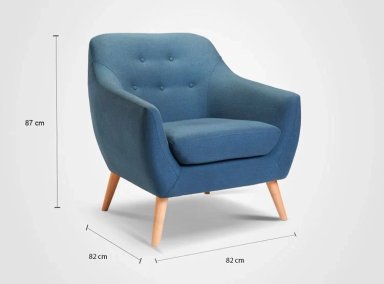 SILLÓN RIPLEY HOME NORWAY AZUL ACERO - 3