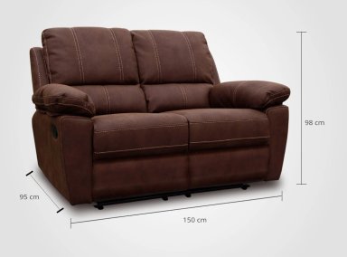 SILLÓN RECLINABLE ROSEN BRUNO 2 CUERPOS CHOCOLATE - 6