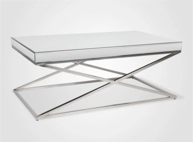 MESA DE CENTRO RIPLEY HOME ONIX ACERO MDF PLATEADO 120X70 CM - 2