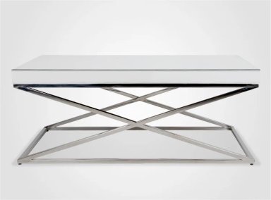 MESA DE CENTRO RIPLEY HOME ONIX ACERO MDF PLATEADO 120X70 CM - 4