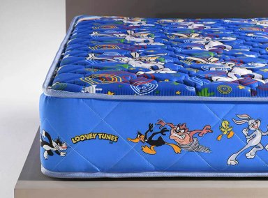 COLCHÓN FORLI LOONEY TUNES AZUL 1.5 PLAZAS