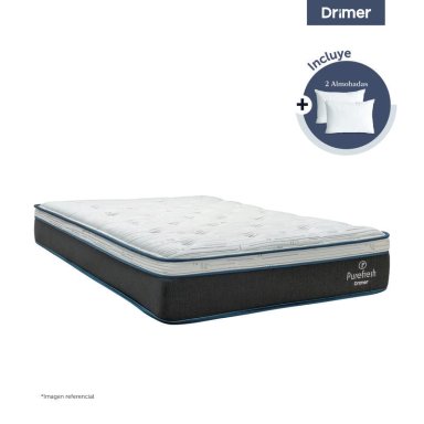 COLCHÓN DRIMER PURE FRESH 2 PLAZAS + ALMOHADA VISCO CERVICAL