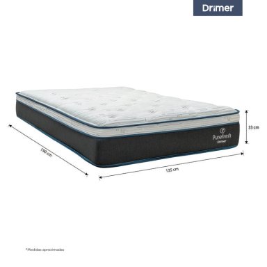 COLCHÓN DRIMER PURE FRESH 2 PLAZAS + ALMOHADA VISCO CERVICAL - 2