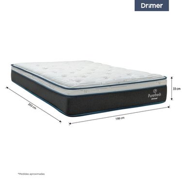 COLCHÓN DRIMER PURE FRESH KING + ALMOHADA VISCO CERVICAL - 2