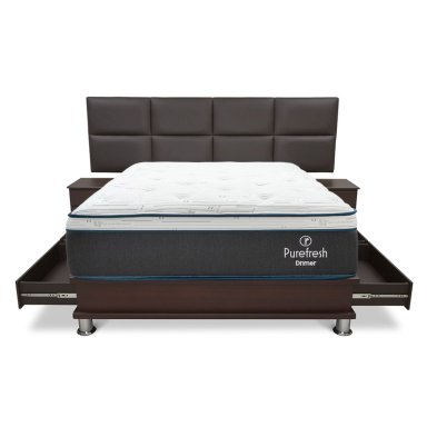 DORMITORIO AMERICANO DRIMER PURE FRESH QUEEN CON CAJONES SOFÍA + VELADORES - 2