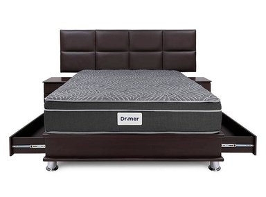 DORMITORIO AMERICANO DRIMER VENTUS QUEEN CON CAJONES SOFÍA + VELADORES - 3