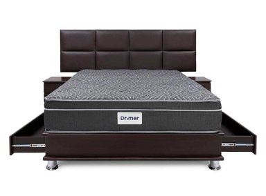 DORMITORIO AMERICANO DRIMER VENTUS KING CON CAJONES SOFÍA + VELADORES - 3