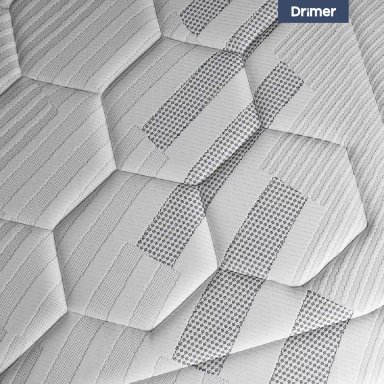 DORMITORIO CON CAJONES DRIMER CROMOPEDIC QUEEN  FACUNDO + VELADORES - 4