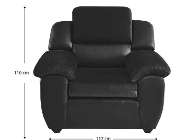 SILLÓN RECLINABLE FORLI MONTIANO NEGRO 1 CUERPO - 2