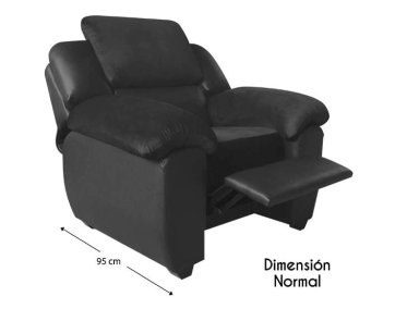 SILLÓN RECLINABLE FORLI MONTIANO NEGRO 1 CUERPO - 3