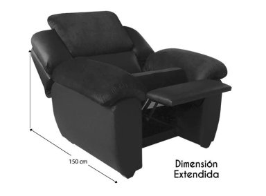 SILLÓN RECLINABLE FORLI MONTIANO NEGRO 1 CUERPO - 4