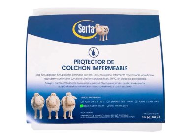 PROTECTOR DE COLCHÓN SERTA 2 PLAZAS IMPERMEABLE