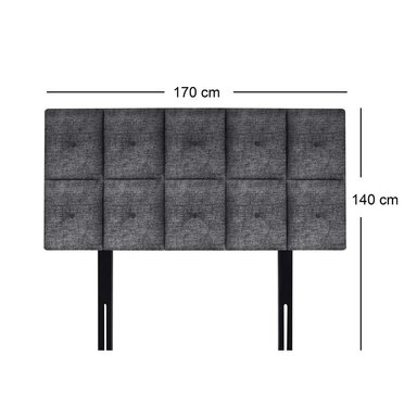 DORMITORIO AMERICANO FORLI POCKET PLATINIUM QUEEN TAPIZADO + BAÚL - 7