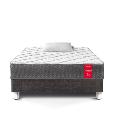 CAMA AMERICANA PARAÍSO SU MAJESTAD DE LUJO 1.5 PLAZAS ACERO + 1 ALMOHADA + PROTECTOR - 3